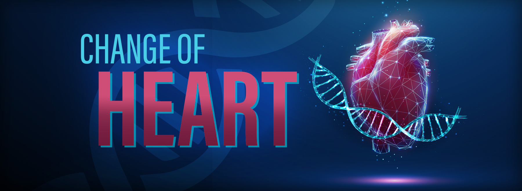 An illustration depicting the evolution of treatments for congenital heart disease, highlighting a significant change of heart.